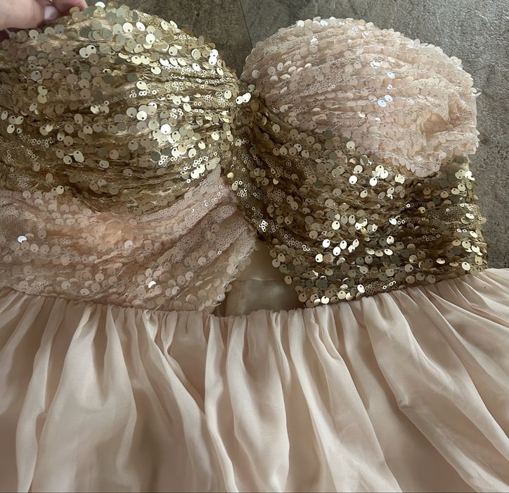 Rochie nude cu paiete de ocazie