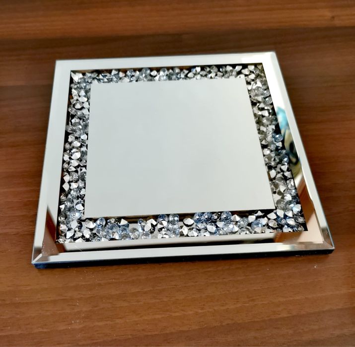 Огледало сребърно картина в рамка масивно и тежко голямо 65 х 80 см.