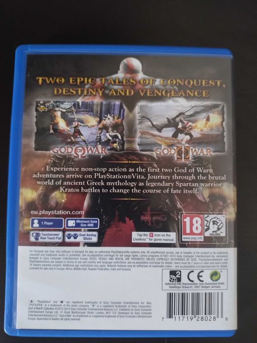 God of war collection Ps Vita