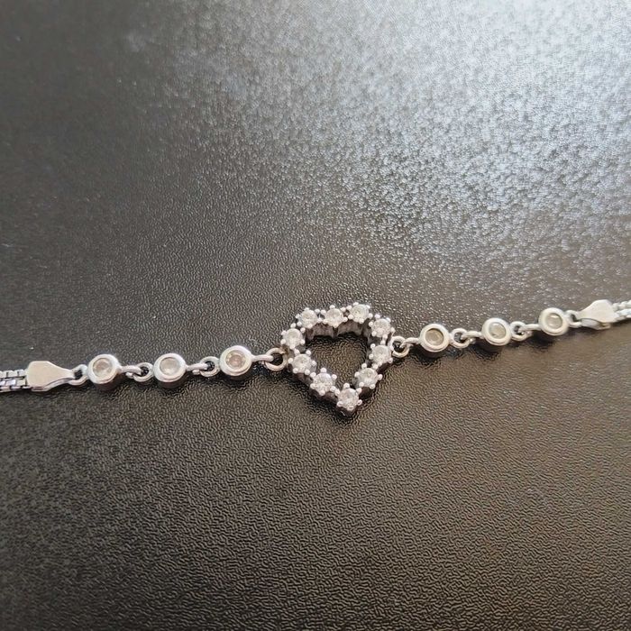 Комплект сребърна гривна и обеци