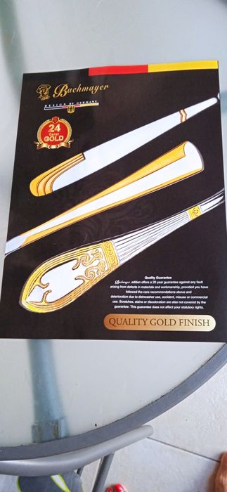 Позлатени прибори за хранене, комплект 72 бр