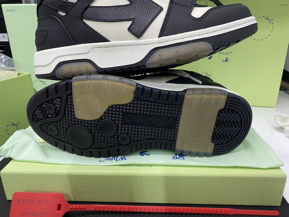 OFF WHITE Out Of Office Low Tops White Black White