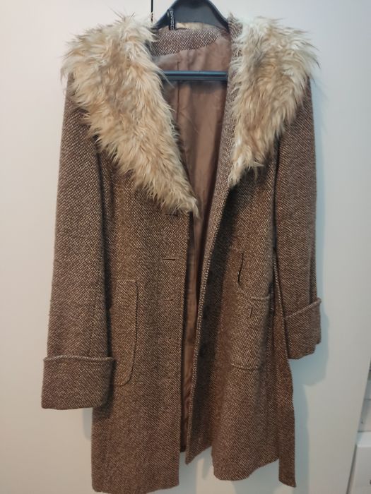 Ново палто H&M р 38 букле и червено палто  Zara  S