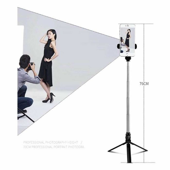 Selfie Stick Trepied telecomanda bluetooth iPhone X, Samsung. Nou!