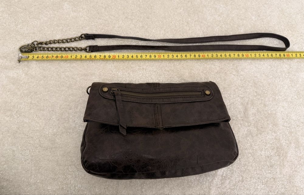 Geanta crossbody Nine West - piele ecologica, maro inchis