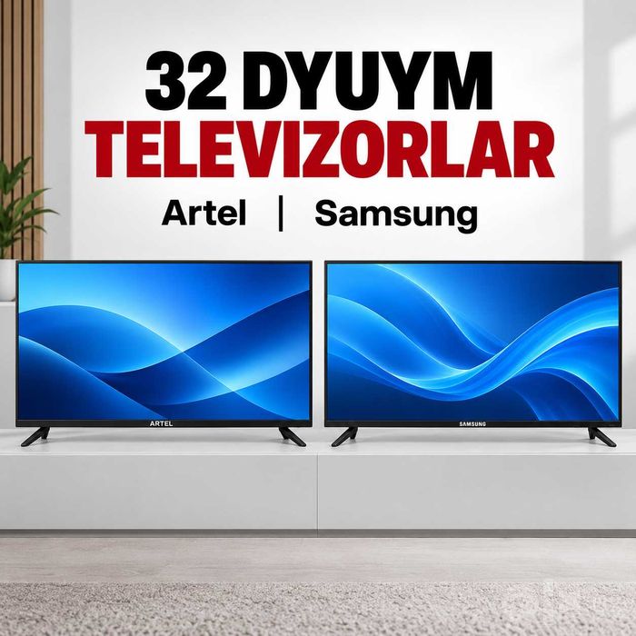 Televizorlar Artel, Avalon, Shivaki, Samsung — kafolatli