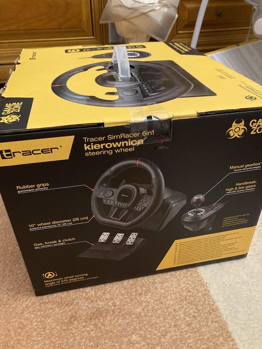 Set volan cu pedale si schimbator tracer simRacer 6in1