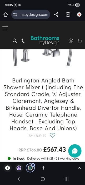 Burlington - baterie cada, noua, in cutie.