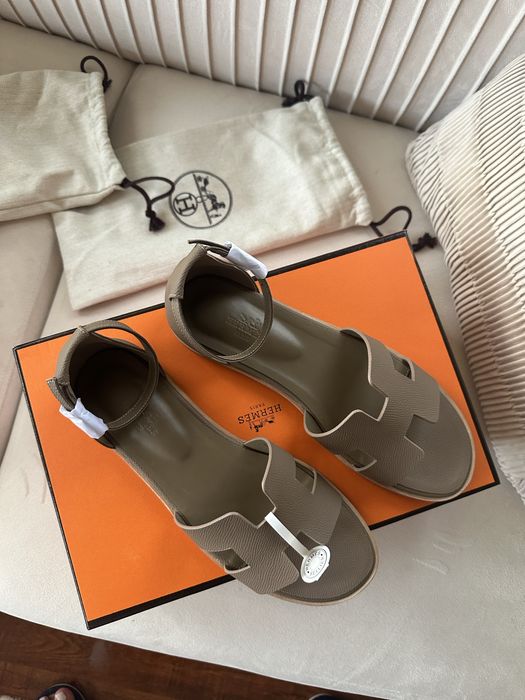 Sandale hermes piele naturala