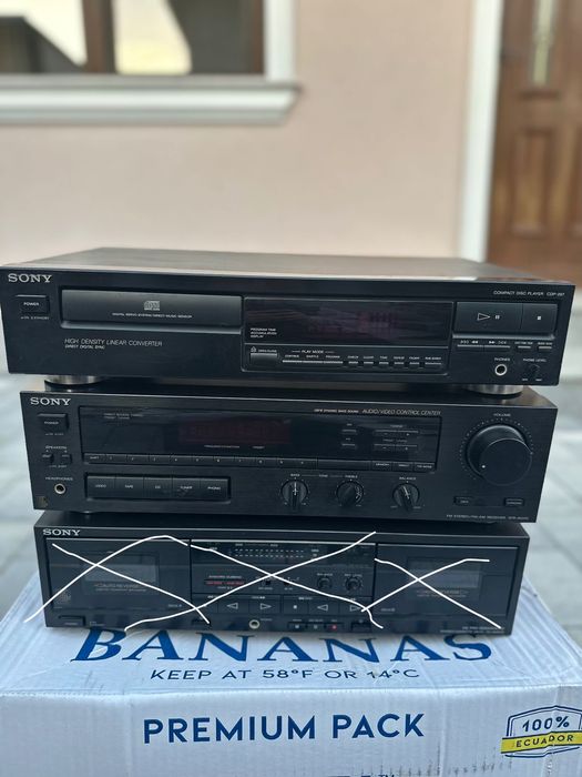 Sony STR-AV270 ; Sony CDP-297 (CD плейър) и касетен дек: