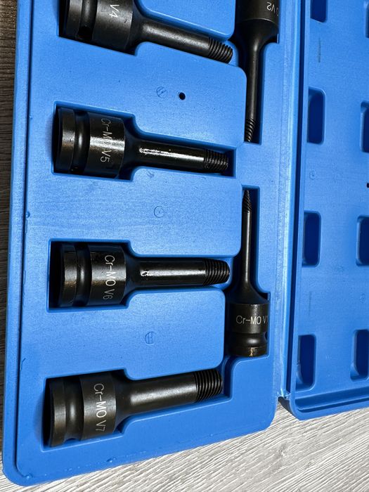 Trusa extractor suruburi rupte 1/2, 1-7 mm, 7 piese, crom molibden