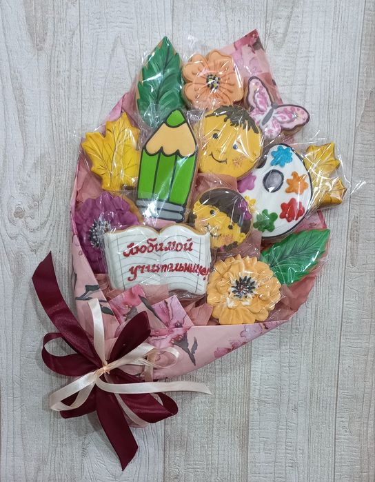 Цветы из пряников