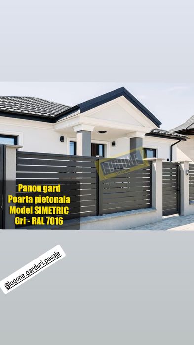 Gard metalic Model Simetric Porti auto/pietonale
