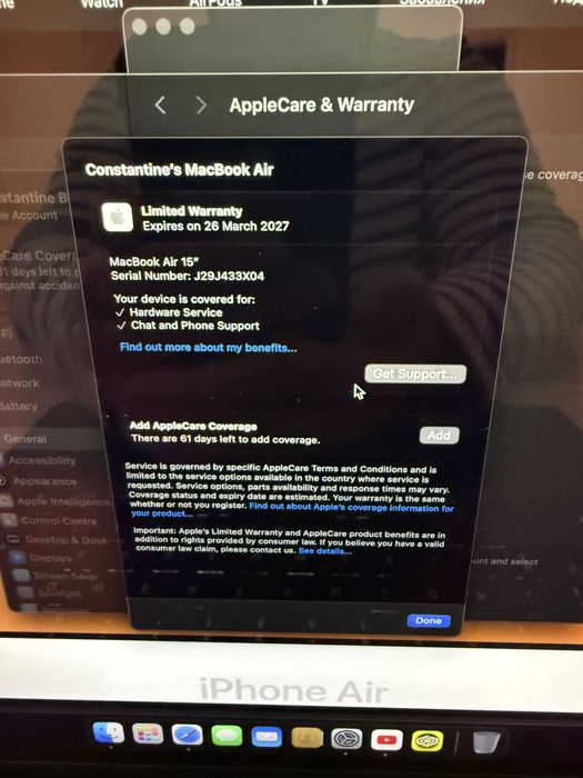 Macbook Air 15 M4 512 GB SSD