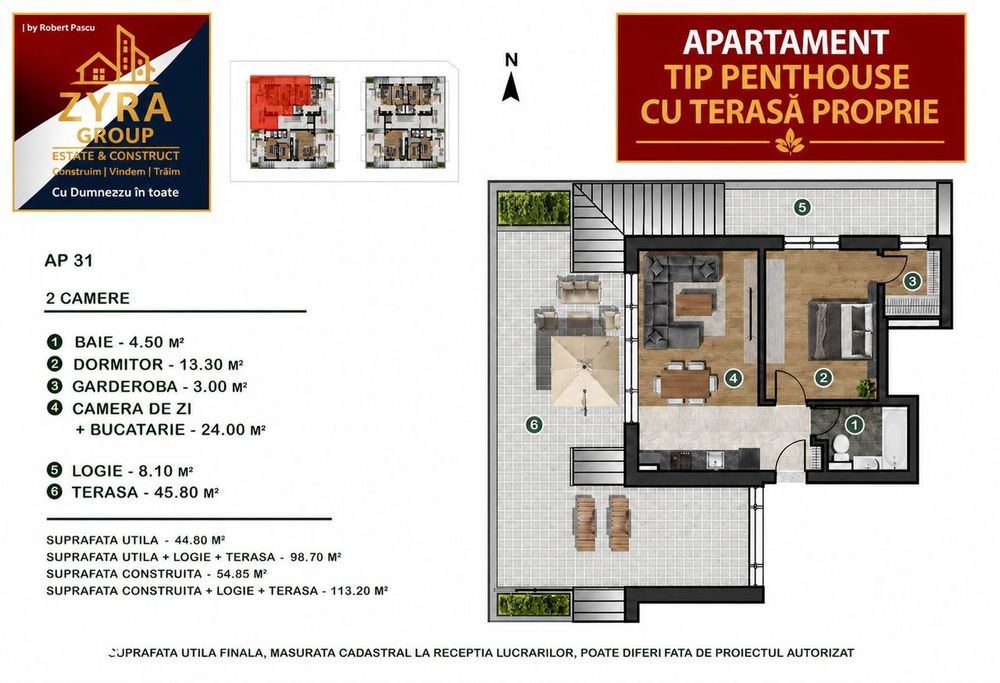 Militari Pacii|99 mp2 Apartament Tip Penthouse Cu Terasa Proprie — fotografia 2