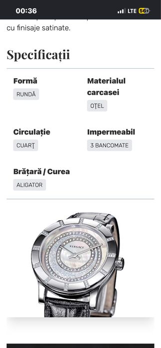 Ceas versace diamante