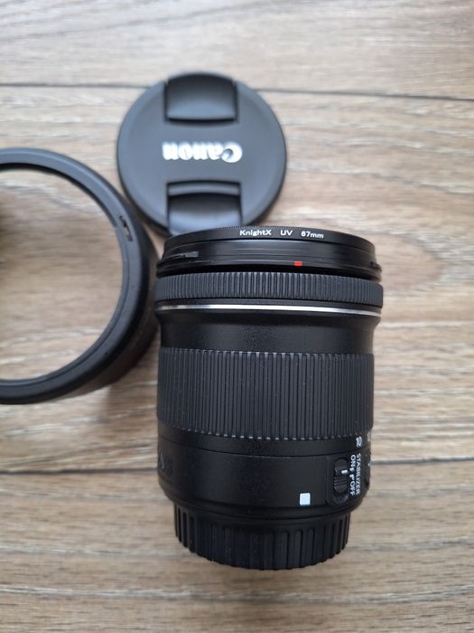 Obiectiv Canon 10-18mm ll + parasolar si filtru UV
