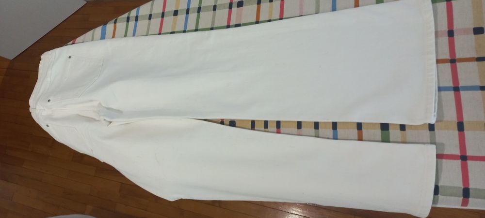 Jeans albi din bumbac  28