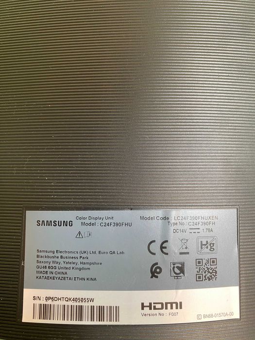 Монитор Samsung C24F390F Curved 23.5 inch LED