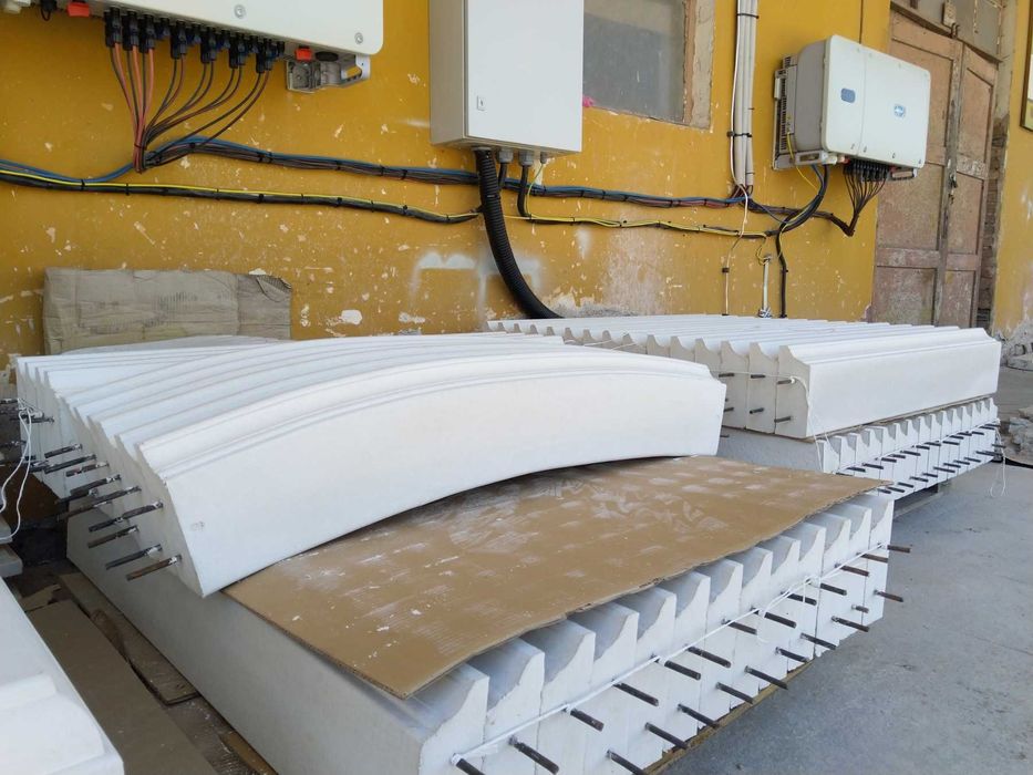 Первази (Шапки) за бордове на тераси от изкуствен камък.