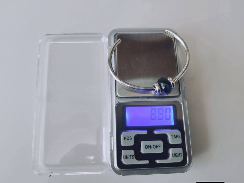 Veche bratara semi fixa din argint de 925, ametist, Trollbeads