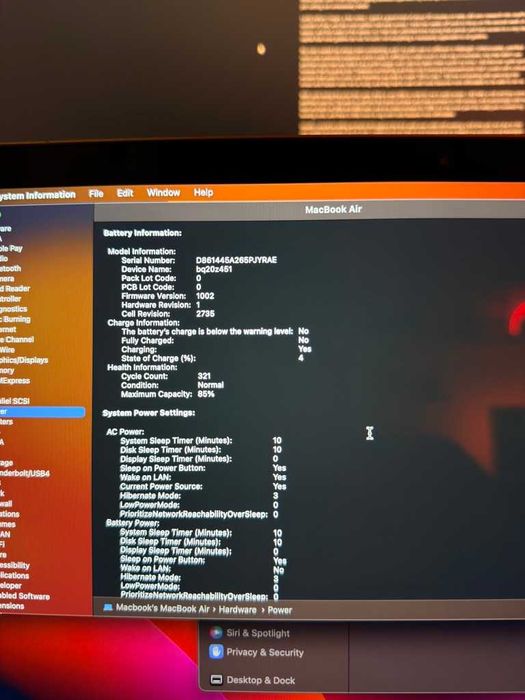 Macbook Air M1 16GB 256GB SSD