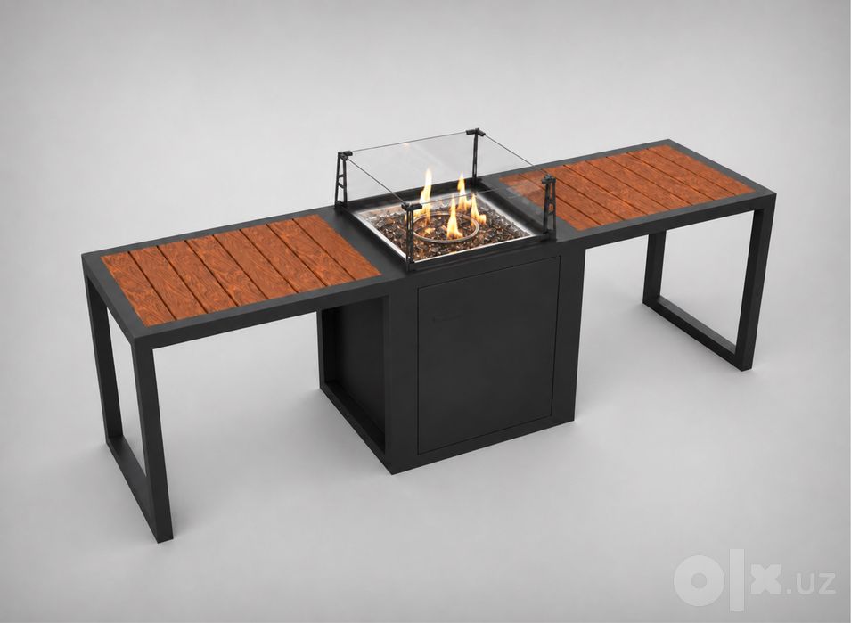 Уличный газовый камин-стол  Pro-450 для террасы и двора,костровая чаша