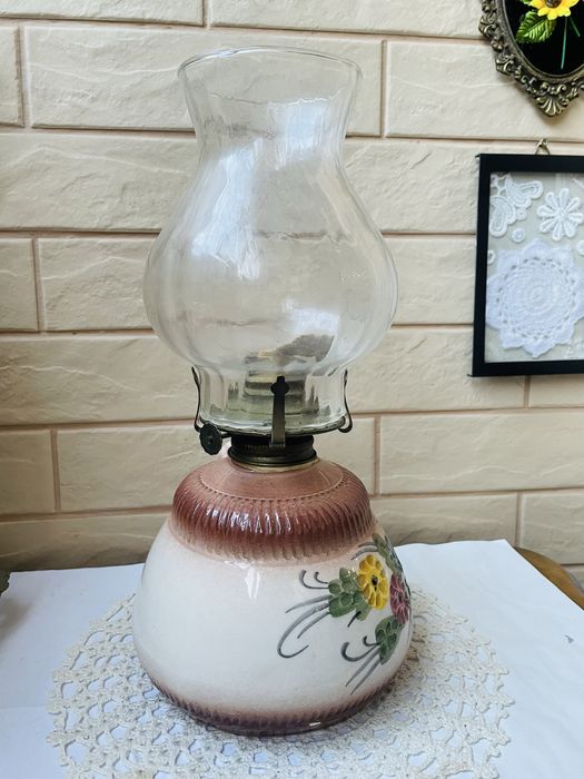 Красива голяма керамична лампа от Англия