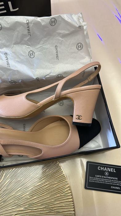 Туфли каблуки chanel слинбэки