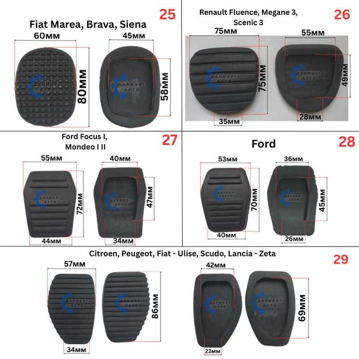 Гумичка педал - гумички педали