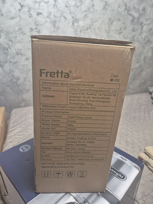 fretta f5000 self feeding slow juicer
