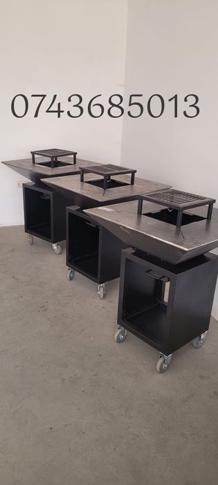 Gratar cu plita pentru gradina