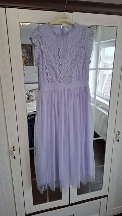 Rochie midi cu tull