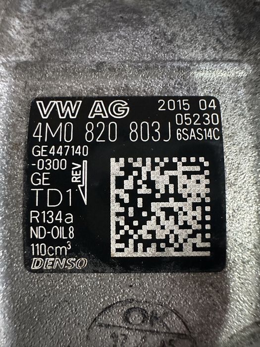 Compresor Ac / Clima Audi A4 A5 A6 Q7 : 4M0820803L / 4M0820803J