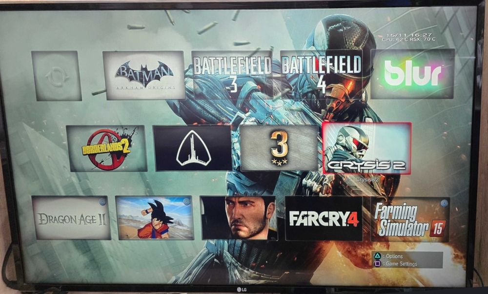 PS3  Modat 500gb, Biblioteca cu jocuri