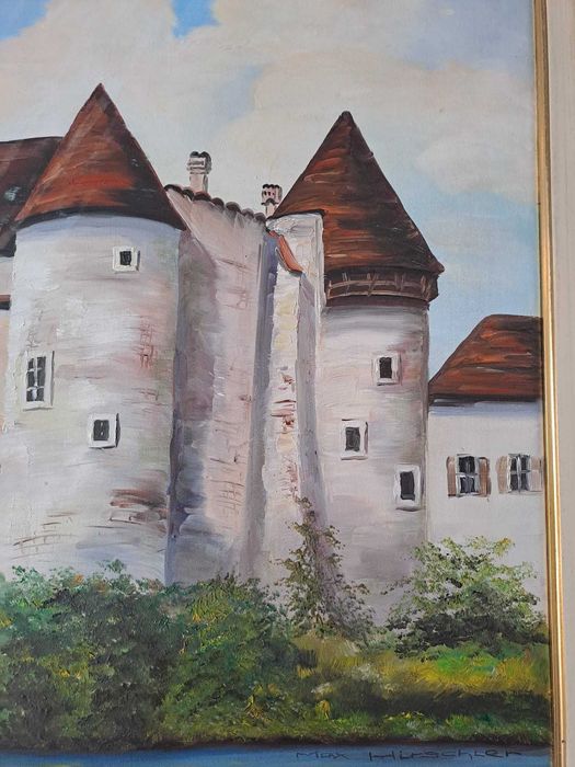 tablou pictura pe panza 60/80 cm semnat Max Hirschler
