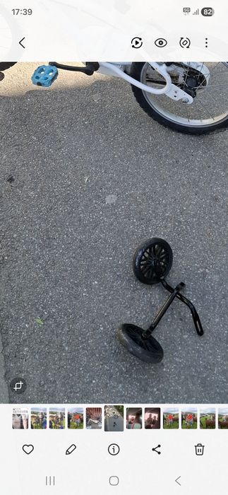 Bicicleta cu roti pe 16" si roti ajutătoare, decatlon