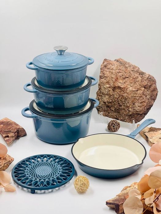 Глубокая чугунная кастрюля HOSSE

Материал покрытия: