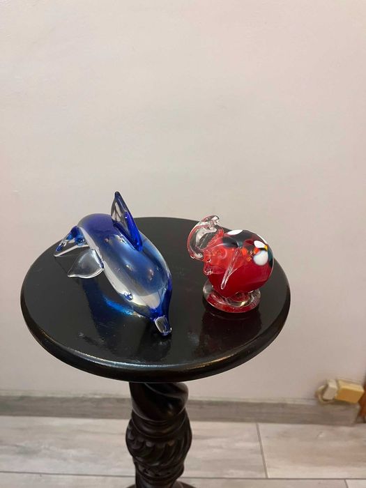 Set doua piese vechi cristal MURANO bibelouri bibelou figurine superbe ieftine