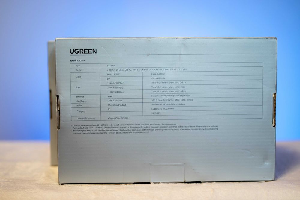 Ugreen 14-in-1 USB-TypeC Docking Station - Dual 4K HDMI, DP, 100W PD