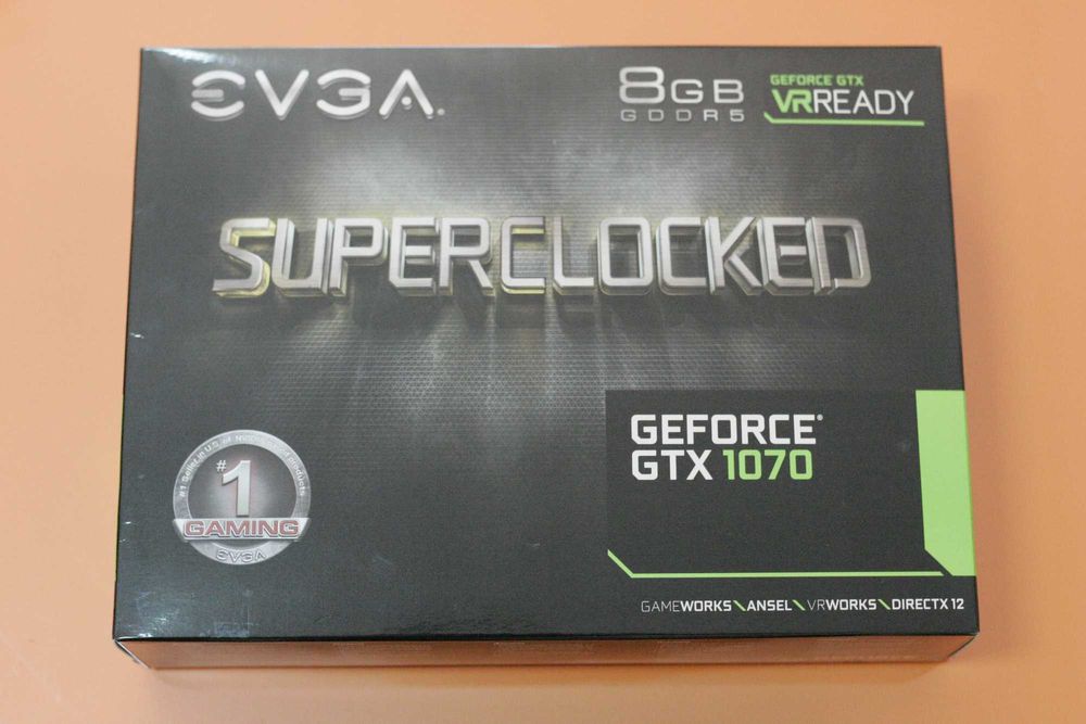 Видеокарта EVGA 1070, GEFORCE GTX 1070, 8GB, Superclocked, като нова
