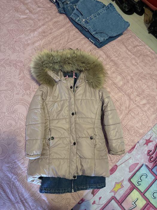 Зимно топло яке за момичета 128см.