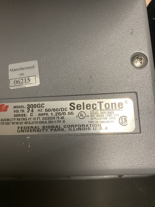 Goarnă / Alarmă Industrială Federal Signal SelecTone 300GC