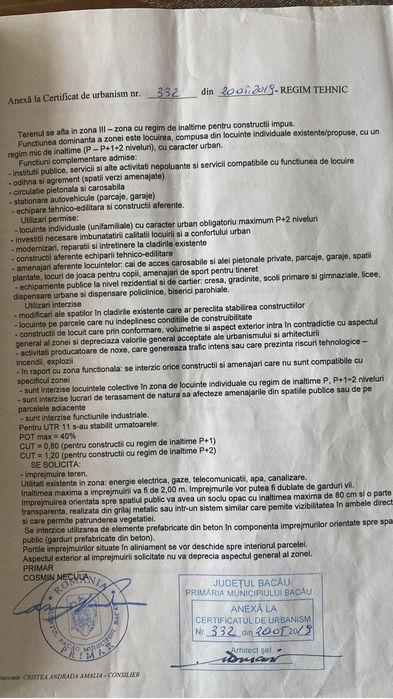 Teren intravilan Bacau