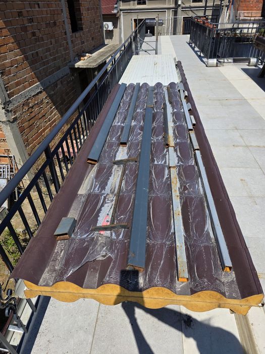 Покривни панели с изолация 5см 13евро/кв