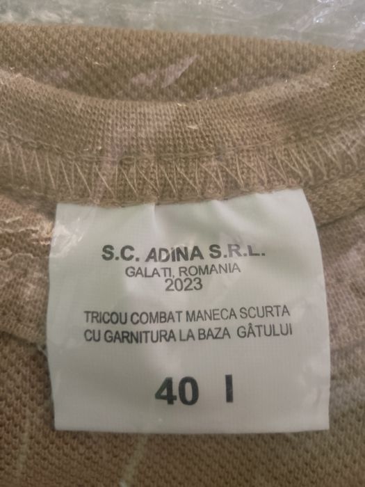 Tricou militar combat , la baza gatului,mîneca scurta, 40/l