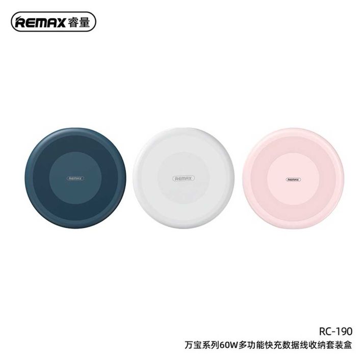 Remax RC-190 Multifunctional Fast Charge Data Cable Storage Box Holder