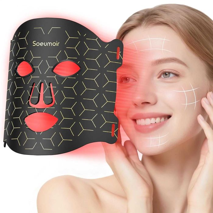 Masca faciala LED cu terapie cu lumina rosie - red light mask