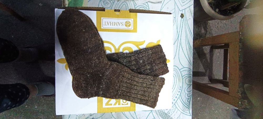 Носки , теплые , вязанные, новые.