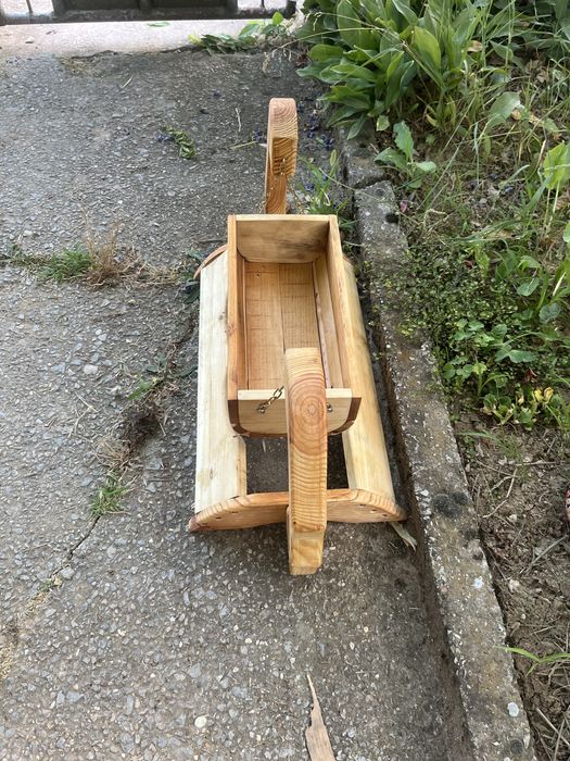 Дъски от череша, дървена саксия люлка